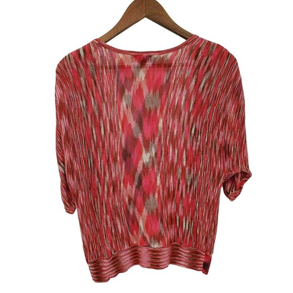 Womens Knit Cardigan Sweater Size PM Red 3/4 Sleeve Lightweight Casual a.n.a - Picture 4 of 12